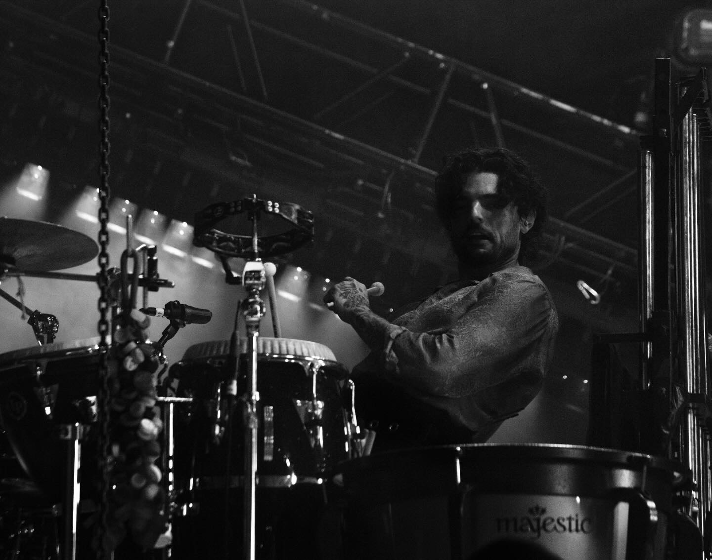 Chris Karabelas playing percussion with mallets
